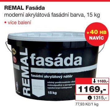 Fasádní barva Fasáda Remal