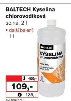 Kyselina chlorovodíková solná Baltech