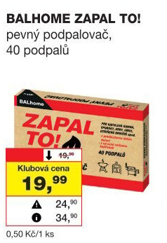 Pevný podpalovač Zapal to! Balhome