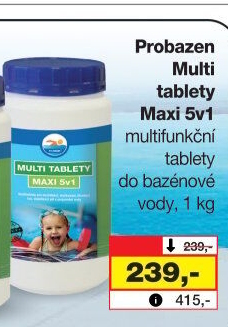 Přípravek do bazénu Multi tablety maxi 5v1 Probazen