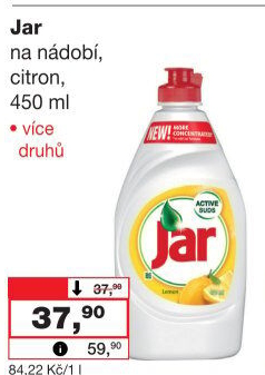 Prostředek na nádobí Jar
