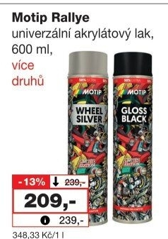 Univerzální akrylátový lak ve spreji Rallye Motip