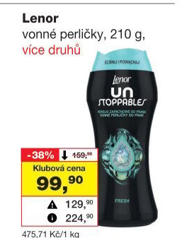 Vonné perličky do pračky Lenor