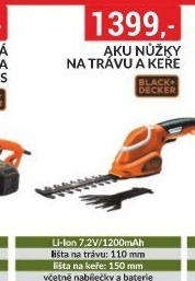 Aku nůžky na trávu a keře GSL 700 Black&amp