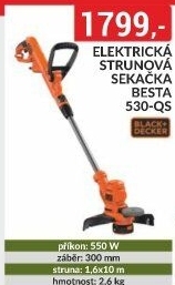Elektrická strunová sekačka Besta 530-QS Black &amp