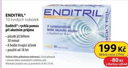 Tablety proti průjmu Enditril