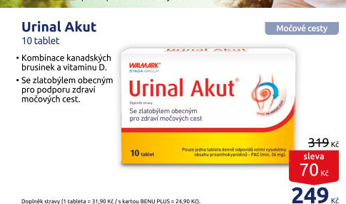 Doplněk stravy Urinal Akut Walmark