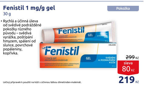 Gel po bodnutí hmyzem Fenistil