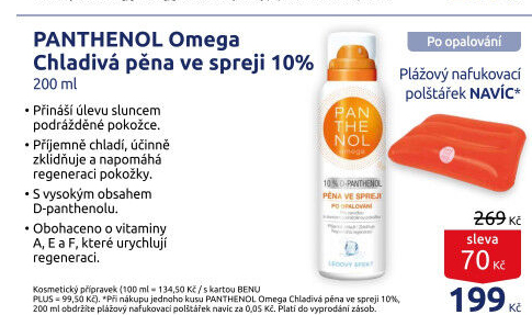 Pěna po opalování sprej 10% Panthenol Omega Pharma