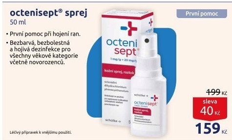 Roztok sprej na podporu hojení ran Octenisept