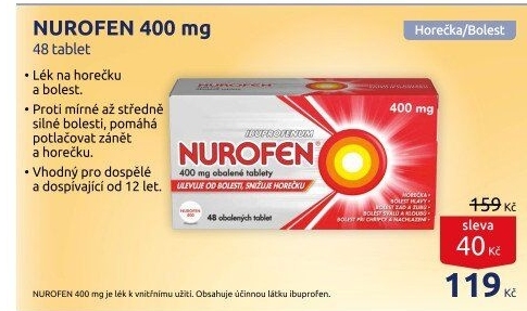 Tablety proti bolesti 400 Nurofen