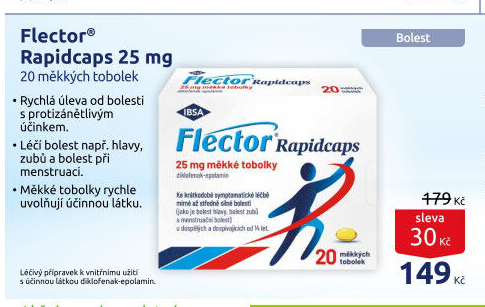 Tablety proti bolesti Rapidcaps Flector