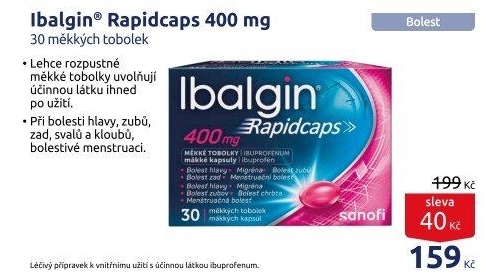 Tablety proti bolesti Rapidcaps Ibalgin