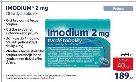 Tobolky proti průjmu Imodium