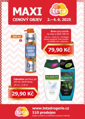 akční leták Teta drogerie 2.6.2025-4.6.2025