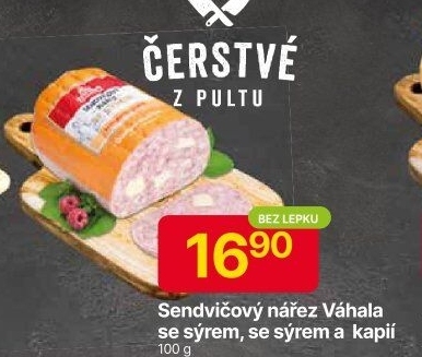 Nářez sendvičový se sýrem Váhala