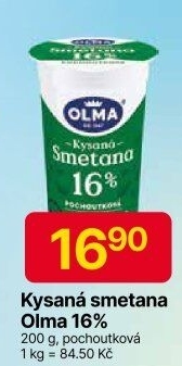 Smetana zakysaná Olma 16%