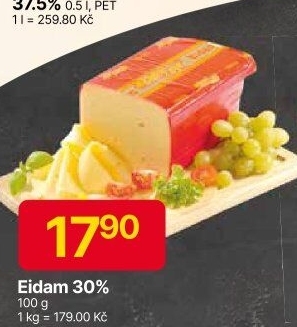 Sýr Eidam 30% Zlatý sýr Milkpol