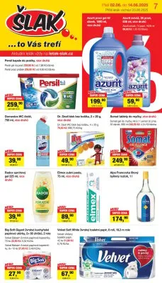 akční leták Šlak drogerie 2.6.2025-14.6.2025
