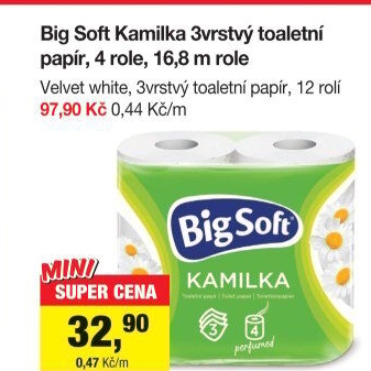 Toaletní papír 3vrstvý Big Soft