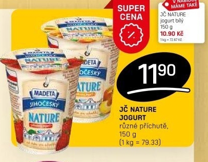 Bílý jogurt Nature jihočeský Madeta