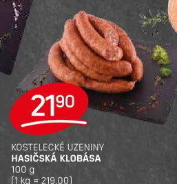 Hasičská klobása Kostelecké uzeniny