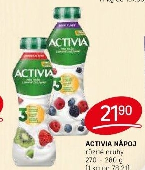 Jogurtový nápoj Activia Danone