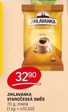 Mletá káva Staročeská směs Jihlavanka