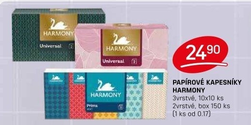 Papírové kapesníčky 3vrstvé Harmony