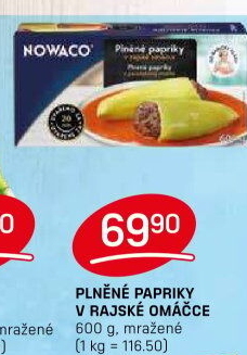 Papriky plněné mražené Nowaco