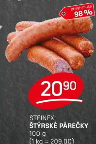 Párečky štýrské Steinex