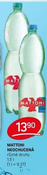 Přírodní voda Mattoni