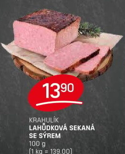 Sekaná lahůdková se sýrem Krahulík