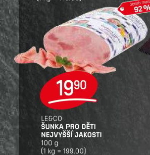 Šunka dětská nejvyšší jakosti LE&amp