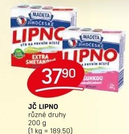 Tavený sýr Jihočeské Lipno Madeta