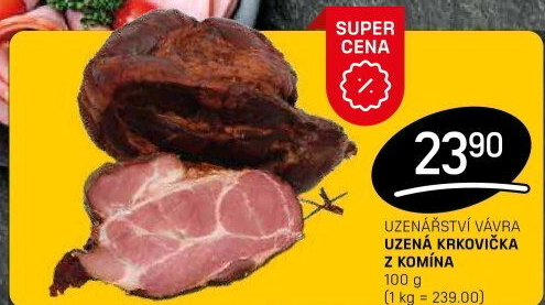 Uzená krkovička z komína Uzenářství Vávra