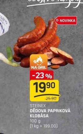 Dědova papriková retro klobása Steinex