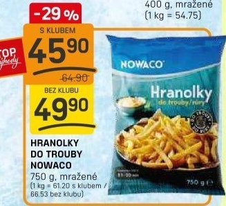 Hranolky mražené Nowaco