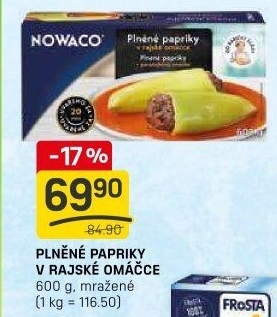 Papriky plněné v rajské omáčce mražené Dobroty babičky Kláry