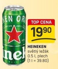 Pivo světlý ležák Heineken