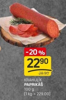 Salám Paprikáš Krahulík