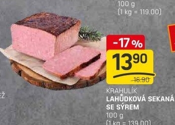 Sekaná lahůdková se sýrem Krahulík