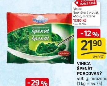Špenátový protlak mražený Vinica