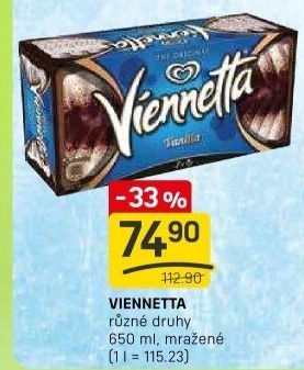 Zmrzlinová roláda Viennetta Algida