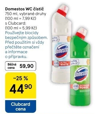 Čistič WC gelový Domestos