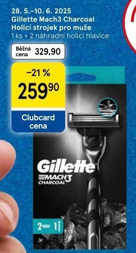 Holicí strojek pánský Gillette Mach 3 Charcoal