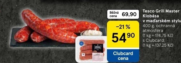 Klobásy maďarské Grill Master Tesco