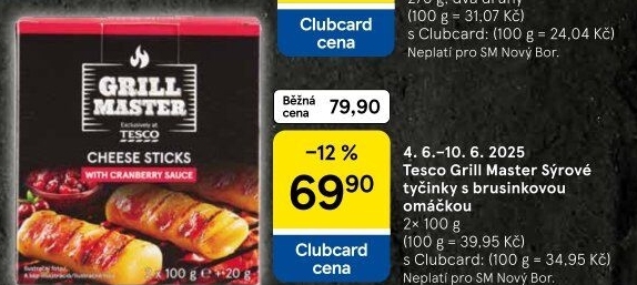 Sýrové tyčinky na gril Grill Master Tesco