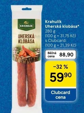 Uherská klobása Krahulík