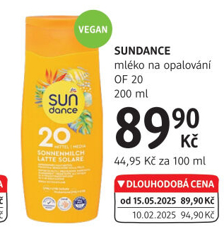 Mléko na opalování OF 20 Sundance